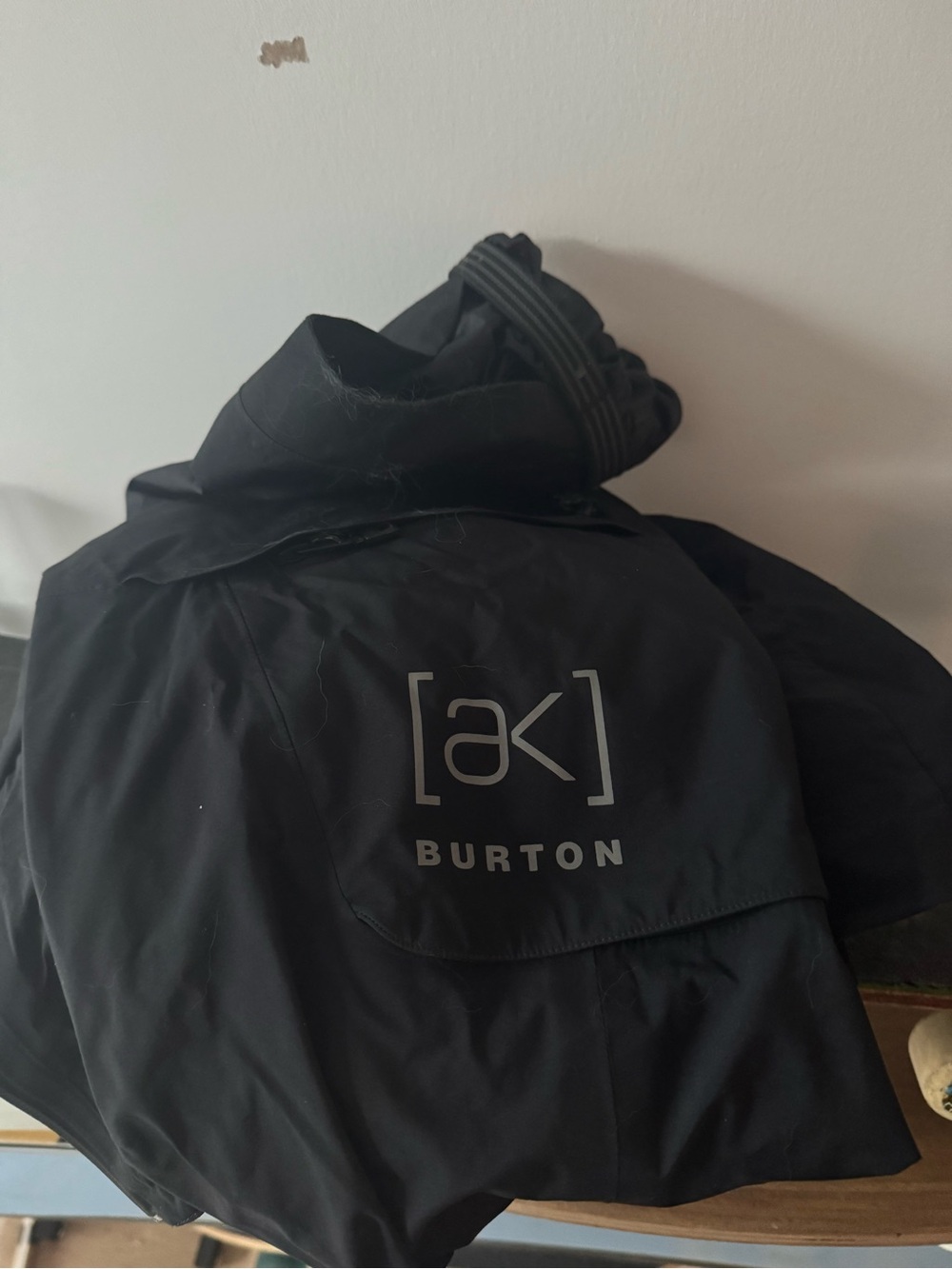 Burton black [ak] shell jacket with logo